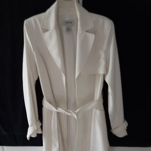 Off-white knee length Raincoat